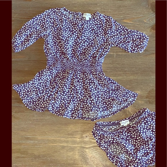 4/$20 SPLENDID BLUE DRESS 6-12 months navy blue - Picture 2 of 3